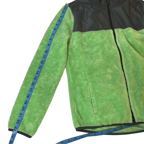 Emily B Girl’s Fleece Jacket Green & Gray Front Zip Size 14/16 - Picture 10 of 12